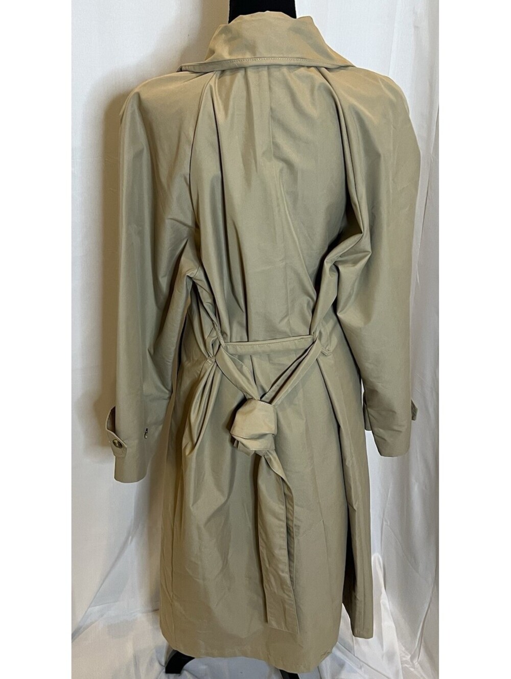 NWT GAP Women's Classic Belted Trench Coat Khaki Tan Double Breasted Size XL - Picture 6 of 9